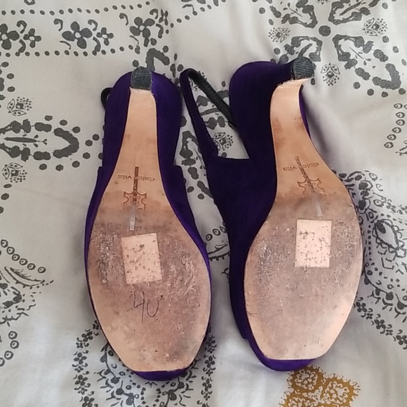 Purple Peep-toe Platform Heels *HOST PICK* - Picture 6 of 7